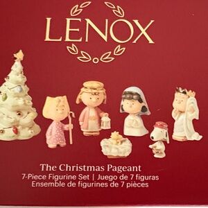 Lenox Holiday Figurine Collection with Red and Gold Accents